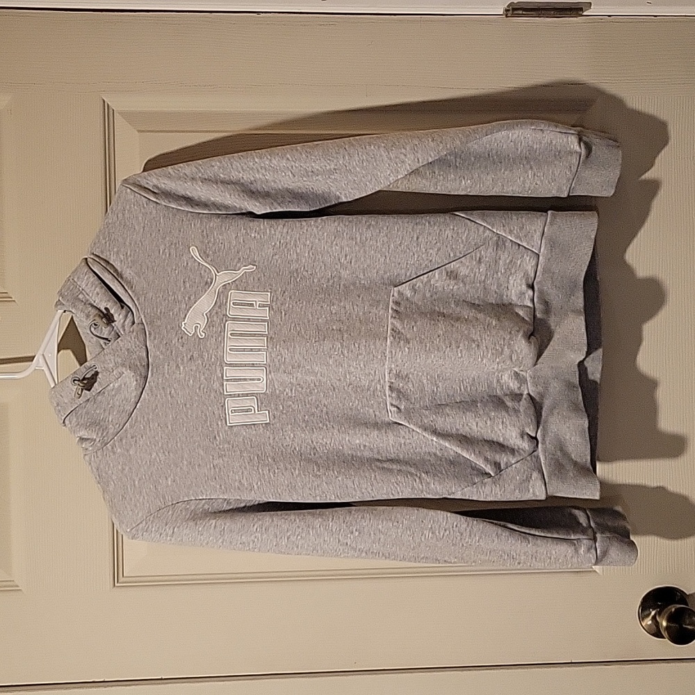 Puma gray hooded sweatshirt, small
